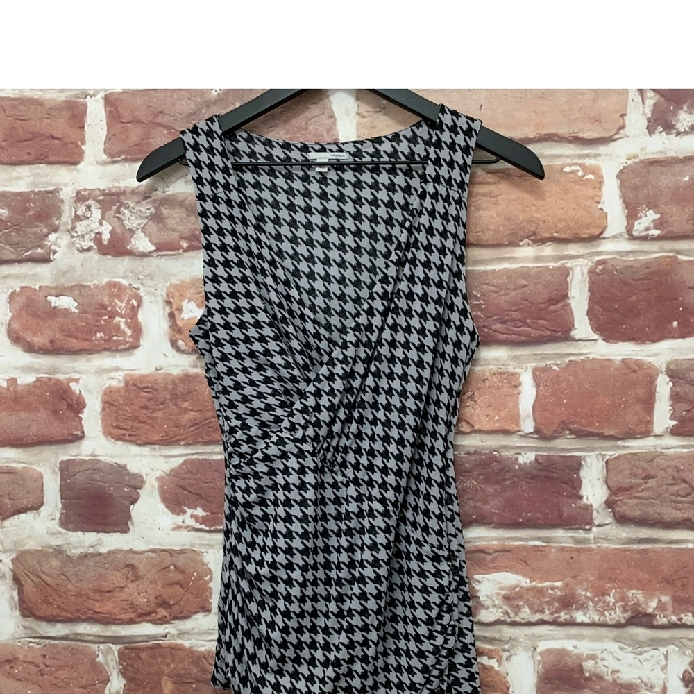 Halogen Black and Gray Houndstooth Dress